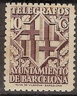 Barcelona Telegrafos 13 (*) Sin Goma. 1941 - Barcelona