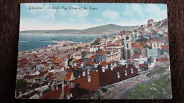 CPA GIBRALTAR A BIRD S EYE VIEW OF THE TOWN VUE DE LA VILLE A VOL D OISEAU ED MILLAR LANG 19 - Gibraltar