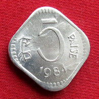 India 5 Paise 1984 C KM# 18.6 Lt 28 *VT Calcutta Mint Inde Indien Indies Paisa - Inde