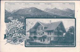 Aeschi BE, Pension Alpenblick, Ed. Lauener Von Kaenel Propriétaire (15.7.1907) - Aeschi Bei Spiez