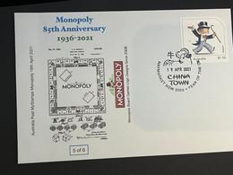 (1 P 12) 85th Anniversary Of Monopoly Board Games - 19 April 2021 (OZ Monopoly Stamp) Number 5 Of 6 - Autres & Non Classés