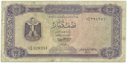 Libya - 1/2 Dinar - ND ( 1972 ) - Pick 34.b - Sign. 4 - Serie 1 D/16 - Central Bank Of Libya - Libyen