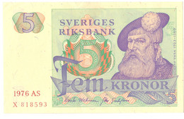 Sweden 5 Kronor 1976, KM#51 - Suède