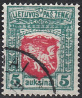 LITHUANIA  SCOTT NO 60  USED  YEAR  1919 - 1859-1880 Coat Of Arms