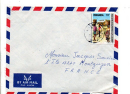 RWANDA SEUL SUR  LETTRE POUR LA FRANCE 1990 - Storia Postale