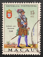 MAC5408U - Army Uniforms - 15 Avos Used Stamp - Macau - 1966 - Used Stamps