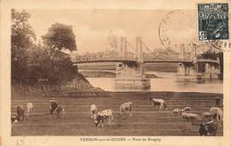 Verdun Sur Le Doubs * Le Pont De Bragny * Pâturage Troupeau Vaches - Autres & Non Classés