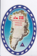 GROENLAND GREENLAND - POLE NORD - ETIQUETTE AUTO-COLLANTE - Grönland