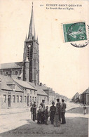 FRANCE - 62 - ECOURT SAINT QUENTIN - La Grande Rue Et L'église  - Carte Postale Ancienne - Andere & Zonder Classificatie