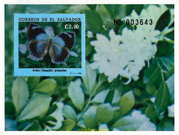 94565 MNH EL SALVADOR 1990 MARIPOSAS - Spiders