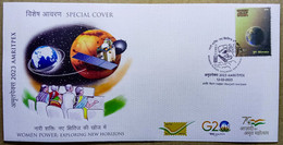 INDIA 2023 INDIAN WOMENS IN SPACE RESEARCH, SATELLITE LAUNCHING, ROCKET....AMRITPEX SPECIAL COVER - Asie