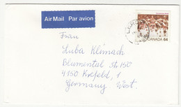 Canada Letter Cover Posted 1985? To Germany B230301 - Covers & Documents