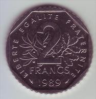 2 Francs Semeuse Nickel - 1989 - SUP/SPL - 2 Francs