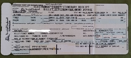 Ticket Vol TUNISAIR - 2008 - Tunis Le Caire - Monde