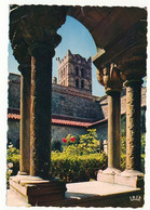 CPSM Dentelée 10.5 X 15 Pyrénées Orientales Le Cloître D'ELNE (12° Et 14° Siècle) Clocher - Elne