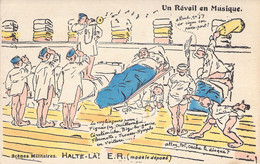 MILITARIA - HUMOUR - Un Réveil En Musique - Halte Là - Carte Postale Ancienne - Umoristiche