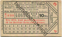 Deutschland - Berlin - BVG Fahrschein 1934 - Europe