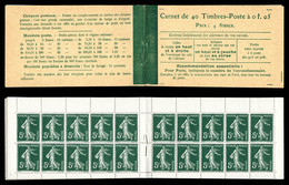 N°137-C8, Couverture Postale, 40 Timbres à 5c, Prix Réduit 2 Francs PAPIER GC, Haut De Feuille, SUP (certificat)  Qualit - Oude : 1906-1965