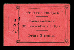 N°138-C7, Carnet De 30 Timbres, 5 Feuillets De 6 Timbres Sur Papier X, Chiffres 33 à L'encre Sur Couverture. TTB. R. (ce - Oude : 1906-1965