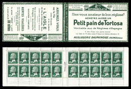 N°170-CA 1, Série 93-A, PASTEUR, Carnet De 20 Timbres Surchargés 'SPECIMEN' En Noir, R.R.R. Et SUP (certificat)  Qualité - Anciens : 1906-1965