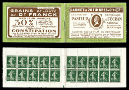 N°159-C3, Série 28-A, PASTEUR A L'ECRAN Et Dr FRANCK, Bas De Feuille, TTB (certificat)  Qualité: ** - Anciens : 1906-1965