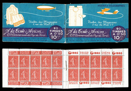 N°199-C5, Série 132, TOILE D'AVION, Couverture B (tissu Bleu). TTB  Qualité: ** - Anciens : 1906-1965