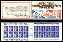 N°368-C3, Série 55, LOTERIE NATIONALE Et EU. TTB  Qualité: ** - Old : 1906-1965