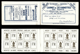 FM: Série 1 INFANTERIE, Carnet De 20 Timbres, TB (cérès N°10A)  Qualité: ** - Old : 1906-1965