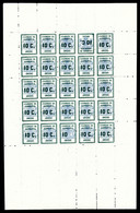 N°1, Amiens, Feuillet Complet De 25 Exemplaires Dont 10 SANS LE C (N°1a) Et TÊTE BÊCHE (N°1b), SUP (certificat)  Qualité - Marche Da Bollo