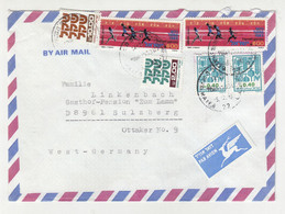 Israel 4 Letter Covers Posted 1980's To Germany/Austria B230301 - Covers & Documents
