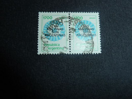 Republica Argentina - Iles Malouines - 1700 Pesos - Yt 1288 - Multicolore - Double Oblitérés - Année 1982 - - Used Stamps