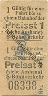 Deutschland - Berlin S-Bahn-Fahrkarte 1949 - Gültig Für Eine Fahrt Der Preisstufe 1 - Überdruck: Rückfahrt - Europe
