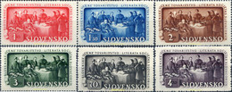 156341 MNH ESLOVAQUIA 1942 150 ANIVERSARIO DE LA SOCIEDAD LITERARIA ESLOVACA - Neufs