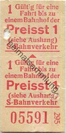 Deutschland - Berlin S-Bahn-Fahrkarte - Gültig Für Eine Fahrt Der Preisstufe 1 - Europa