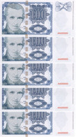 SERBIA 100 Dinara 2022 UNC,  Fantasy Banknote Nikola Tesla X 5 Pcs. - Serbien