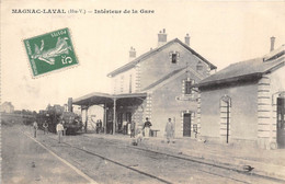 87-MAGNAC-LAVAL-INTERIEUR DE LA GARE - Altri & Non Classificati