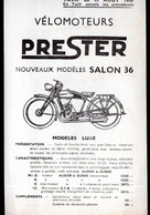 (moto) Prospectus  PRESTER 1936 (PPP41074) - Motos