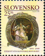 218379 MNH ESLOVAQUIA 2008 CONSTITUCIONAL CORTE DE LA REPUBLICA ESLOVACA - Ongebruikt