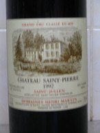 N°10 VIN 1992 CHATEAU ST PIERRE 1992 SAINT JULIEN - Wein