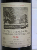N°11 VIN 1992 DUHART MILON - PAUILLAC - Wein
