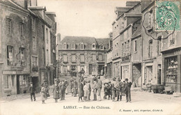 Lassay * La Rue Du Château * Café * Boulangerie Sellier * Commerces Magasins * Villageois - Lassay Les Chateaux