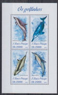 S12. S.Tome Principe MNH 2013 Fauna - Fishes - Dolphins - Dauphins