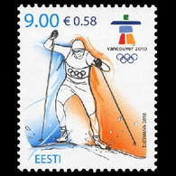 Estonia Estland 2010 XXI Olympic Winter Games In Vancouver Stamp Mint - Invierno 2010: Vancouver