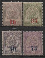 Tunisie - 1908  - Tb Antérieurs Surch  - N° 42 à 45 - Neufs * - MLH - - Neufs