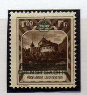Liechtenstein -  (1932) -  Service  1 F. 20.  Surcharge - Neuf* - MH - Official