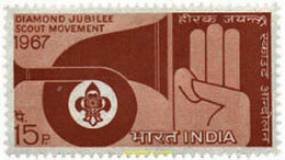 38172 MNH INDIA 1967 60 ANIVERSARIO DEL ESCULTISMO - Neufs