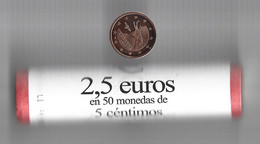 ANDORRA EUROS ROLLO CON 50 MONEDAS DE 0,05cts. Del Año 2022 (M.1) - Andorre