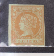 Año 1860 Edifil 52 4cu  Isabel II - Nuevos