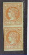 Año 1860 Edifil 52 4cu  Isabel II Pareja De Sellos En Vertical - Ungebraucht