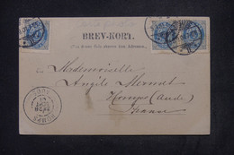 DANEMARK - Affranchissement De Aarhus Sur Crate Photo Pour La France En 1901 - L 141329 - Brieven En Documenten